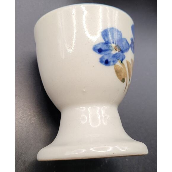 Vintage Scandinavian set of 4 floral design ceramic egg cups - Picture 7 of 7